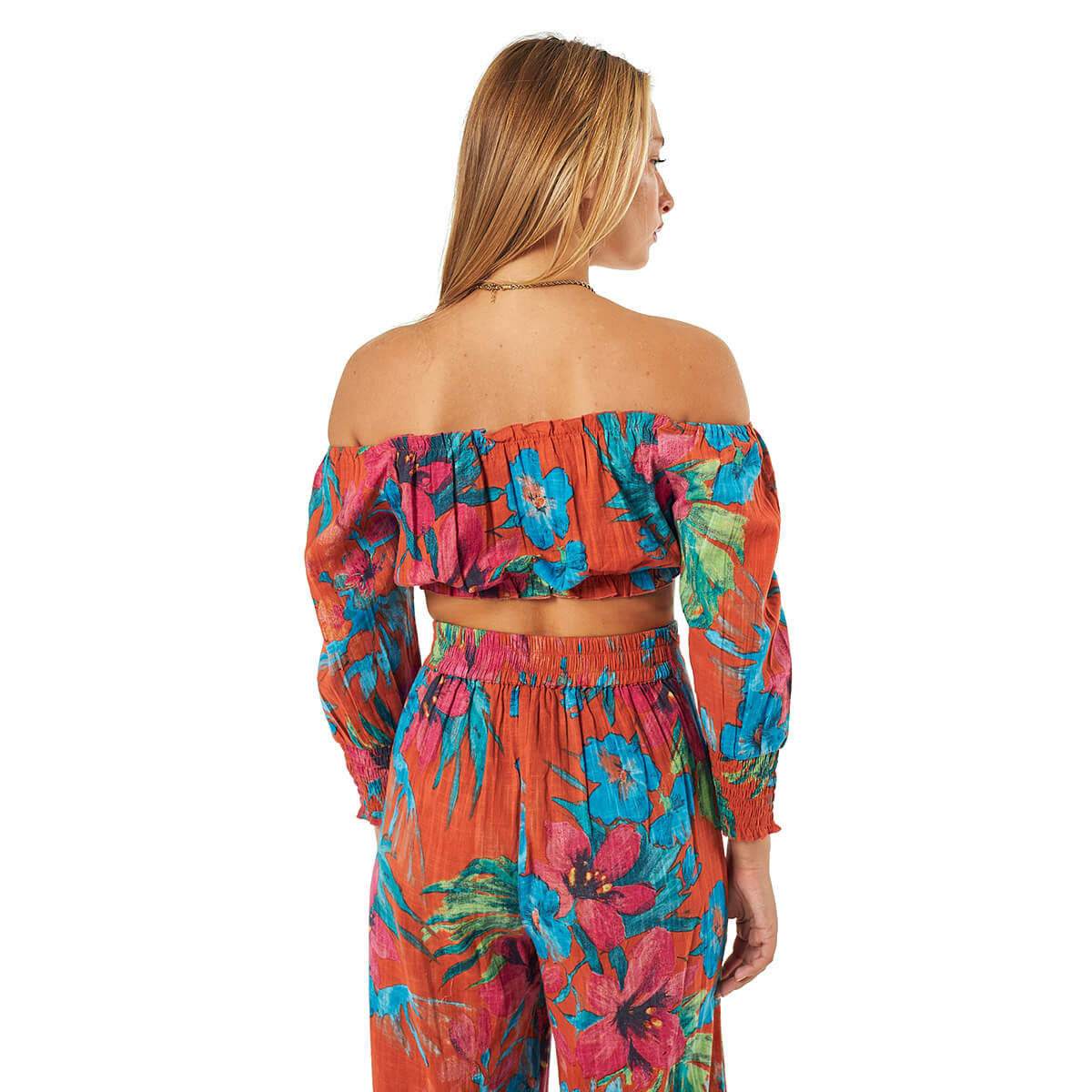 Verde Γυναικείο Κροπ-Τοπ 63-0008 Βαμβακερό Πορτοκαλί