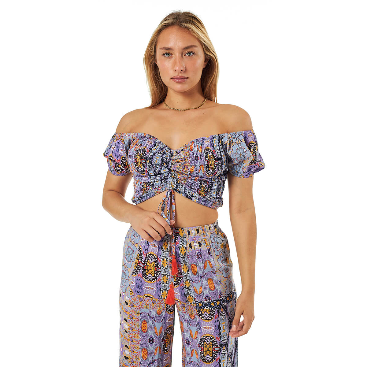 Verde Γυναικείο Κροπ-Τοπ 63-0000011 Ρεγιόν Μωβ