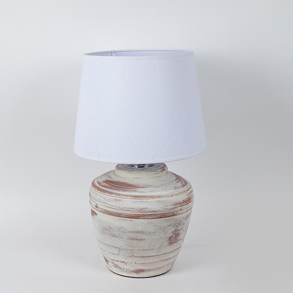 ΕΠΙΤΡΑΠΕΖΙΟ ΦΩΤΙΣΤΙΚΟ ΜΕ ΛΕΥΚΟ ΚΑΠΕΛΟ ΚΕΡΑΜΙΚΟ ΜΠΕΖ – ΛΕΥΚΟ 25x25x56cm