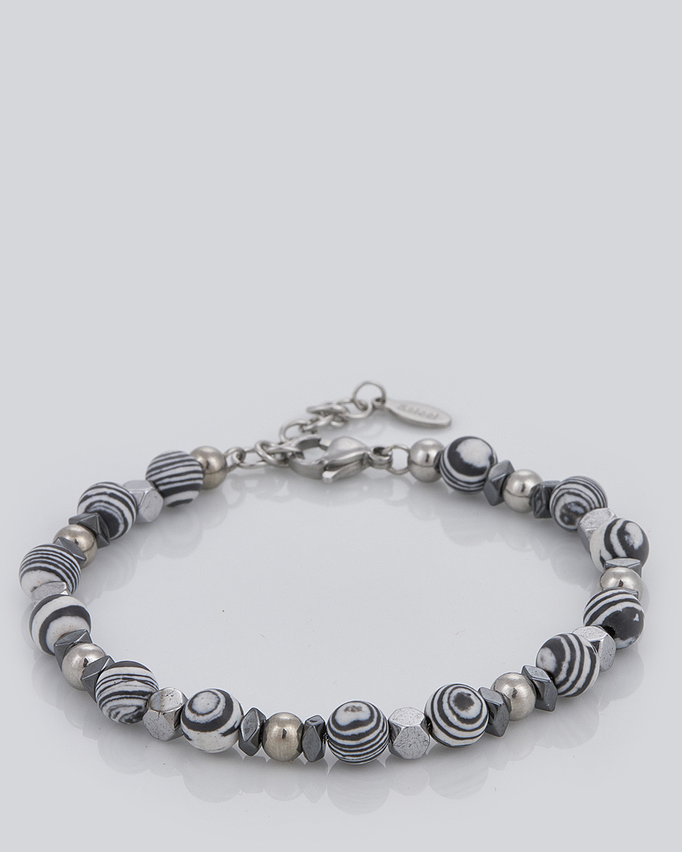 Sequoia Aνδρικό Βραχιόλι μονή χειροπέδα από ανοξείδωτο ατσάλι με πέτρες σε γκρί αποχρώσεις SE-0691 Sequoia Aνδρικό Βραχιόλι μονή χειροπέδα από ανοξείδωτο ατσάλι με πέτρες σε γκρί αποχρώσεις SE-0691