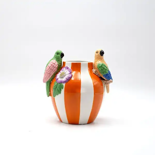 ΒΑΖΟ ΜΕ ΠΑΠΑΓΑΛΟΥΣ ΠΗΛΙΝΟ ΠΟΛΥΧΡΩΜΟ 17x14x18.2cm ΒΑΖΟ ΜΕ ΠΑΠΑΓΑΛΟΥΣ ΠΗΛΙΝΟ ΠΟΛΥΧΡΩΜΟ 17x14x18.2cm