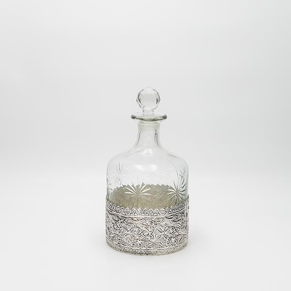 ΚΑΡΑΦΑ ΓΥΑΛΙΝΗ – ΜΕΤΑΛΛΙΚΗ ΑΣΗΜΙ 13x26cm