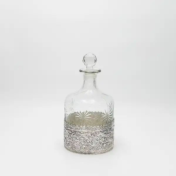 ΚΑΡΑΦΑ ΓΥΑΛΙΝΗ – ΜΕΤΑΛΛΙΚΗ ΑΣΗΜΙ 13x26cm