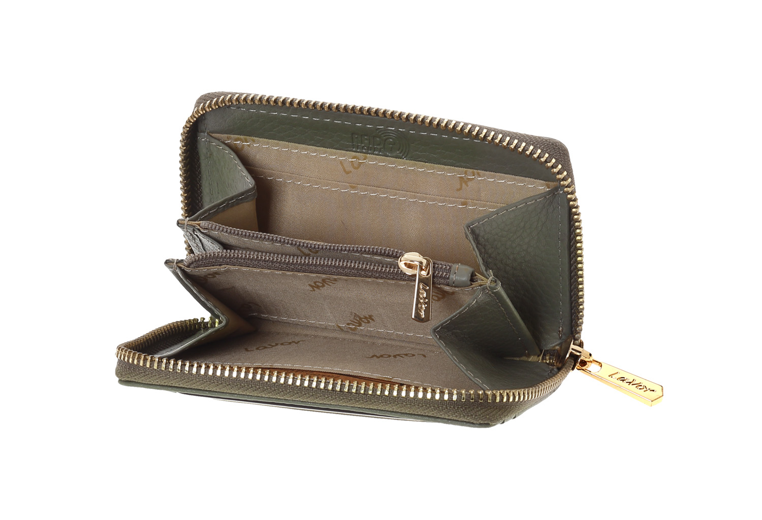 LaVor 1-6166 Γυναικείο Δερμάτινο Πορτοφόλι με Rfid Χακί