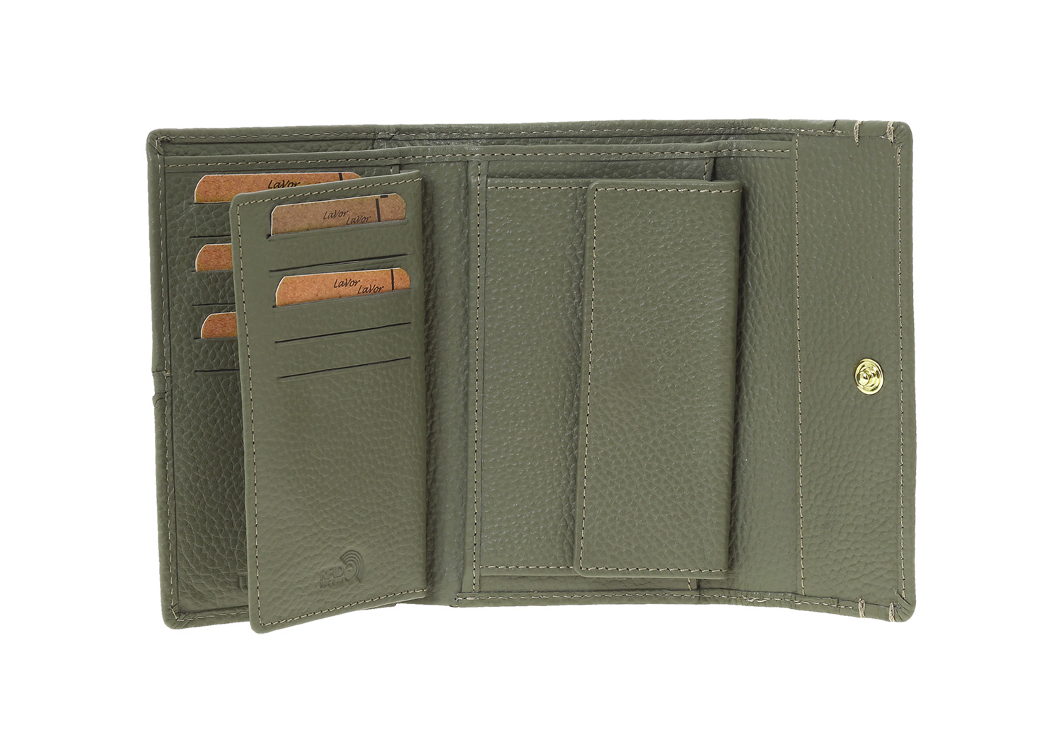LaVor 1-6157 Γυναικείο Δερμάτινο Πορτοφόλι με Rfid Χακί LaVor 1-6157 Γυναικείο Δερμάτινο Πορτοφόλι με Rfid Χακί