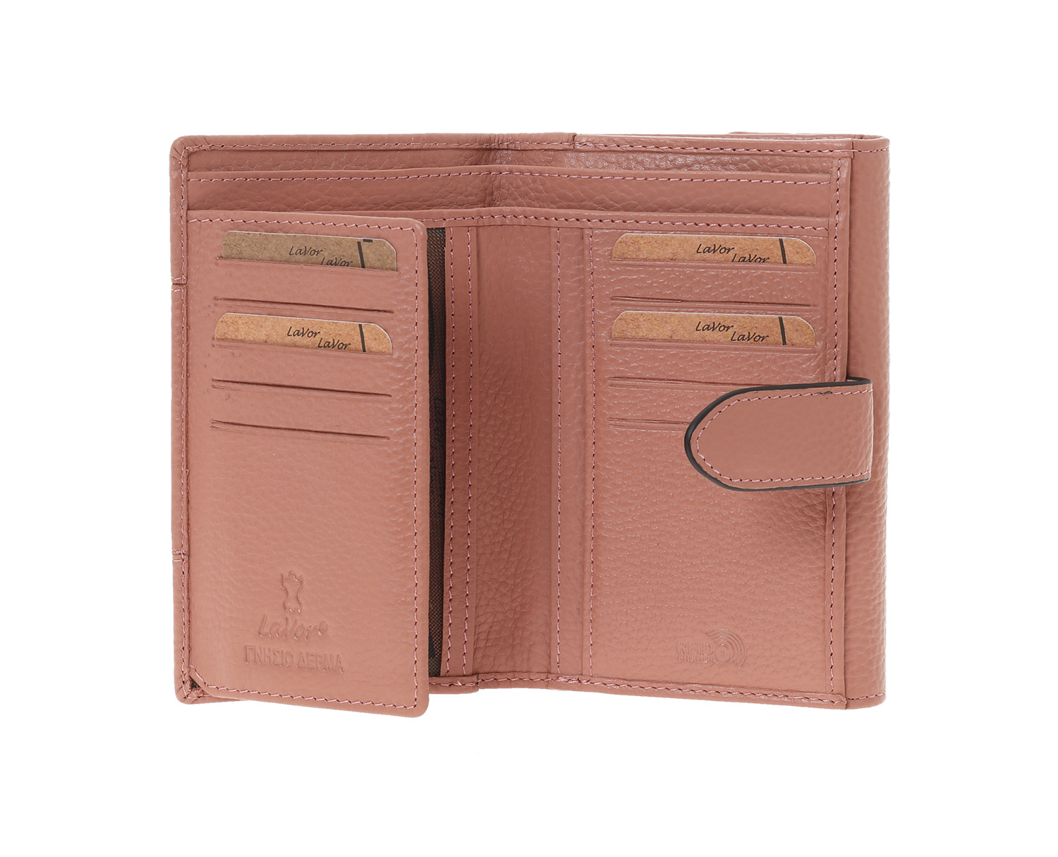 LaVor 1-6161 Γυναικείο Δερμάτινο Πορτοφόλι με Rfid Ροζ