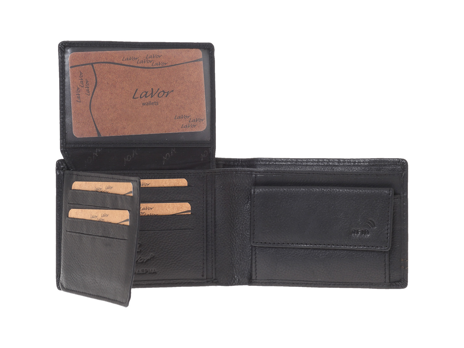 LaVor 1-3839 Ανδρικό Δερμάτινο Πορτοφόλι με RFID Μαυρο LaVor 1-3839 Ανδρικό Δερμάτινο Πορτοφόλι με RFID Μαυρο