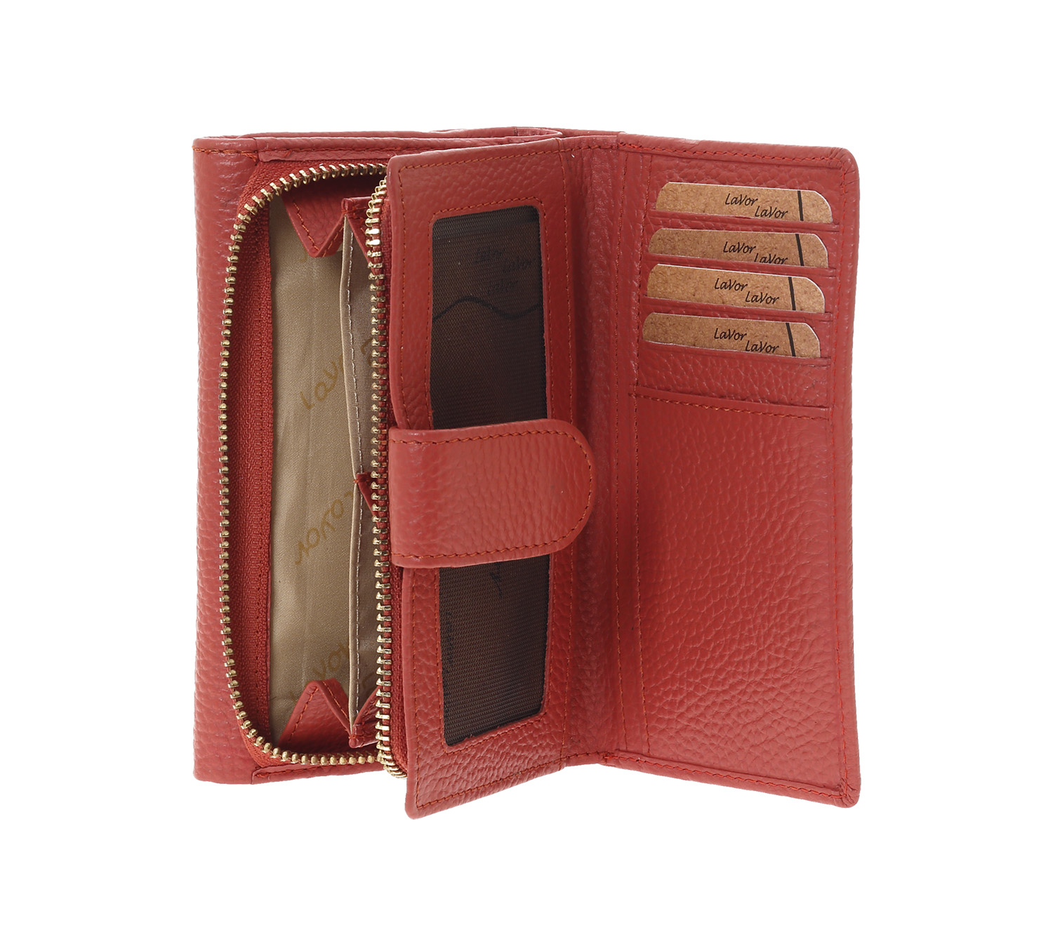 LaVor 1-6158 Γυναικείο Δερμάτινο Πορτοφόλι με Rfid Τερακότα