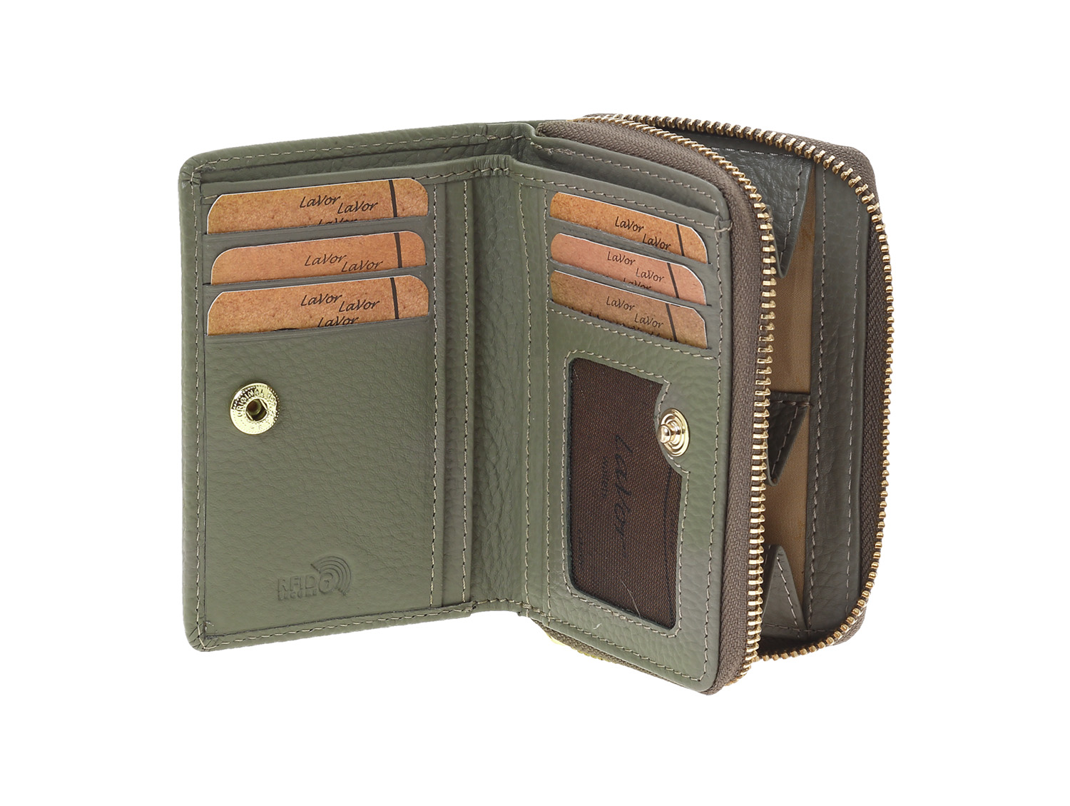 LaVor 1-6081 Γυναικείο Δερμάτινο Πορτοφόλι με Rfid Χακί LaVor 1-6081 Γυναικείο Δερμάτινο Πορτοφόλι με Rfid Χακί