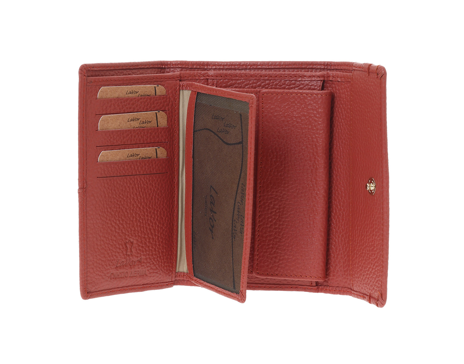 LaVor 1-6157 Γυναικείο Δερμάτινο Πορτοφόλι με Rfid Τερακότα