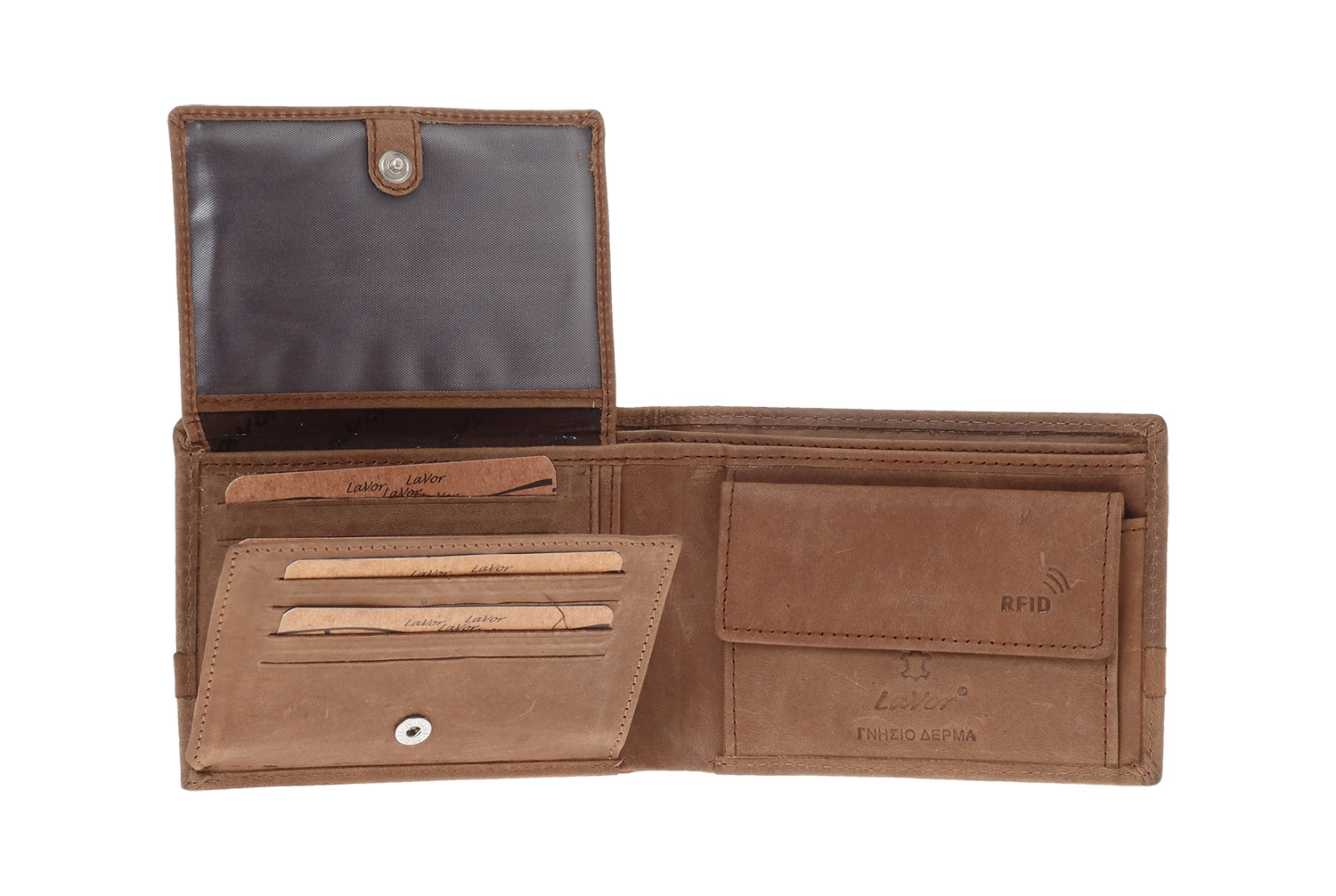 LaVor 1-3833 Ανδρικό Δερμάτινο Πορτοφόλι με RFID Crunch LaVor 1-3833 Ανδρικό Δερμάτινο Πορτοφόλι με RFID Crunch