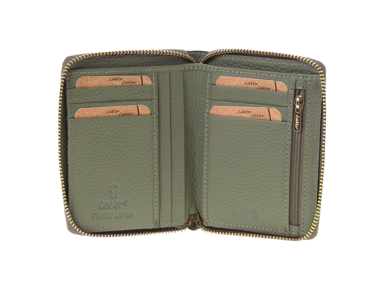 LaVor 1-6167 Γυναικείο Δερμάτινο Πορτοφόλι με Rfid Χακί