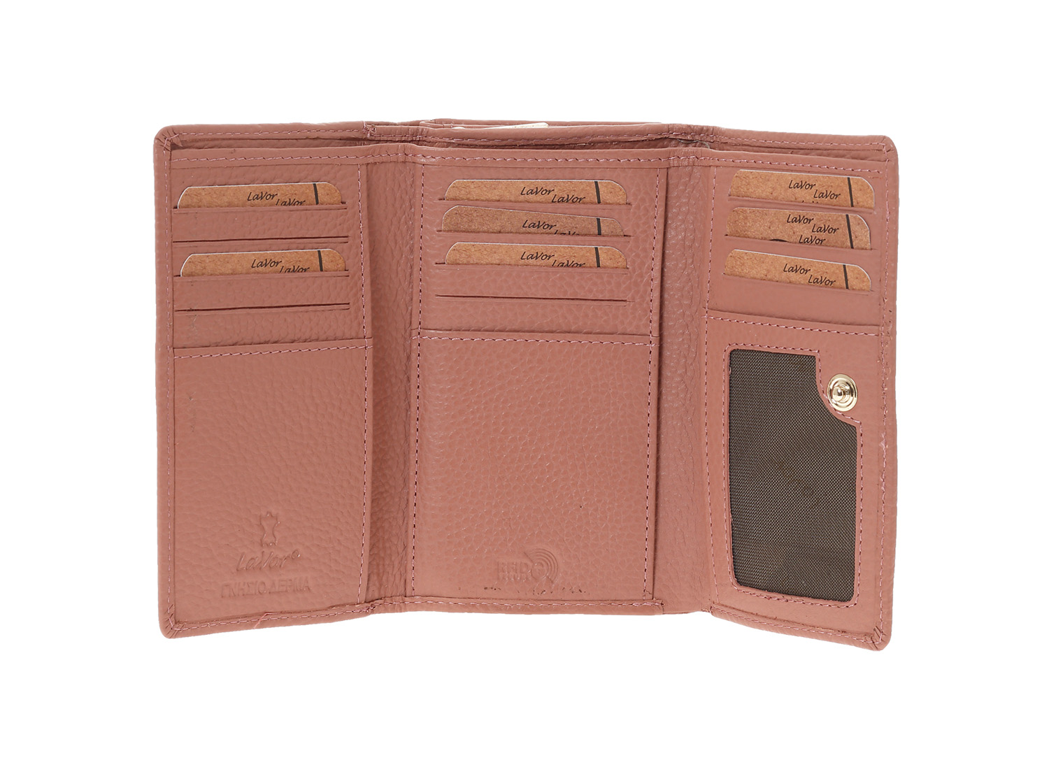 LaVor 1-6158 Γυναικείο Δερμάτινο Πορτοφόλι με Rfid Ροζ
