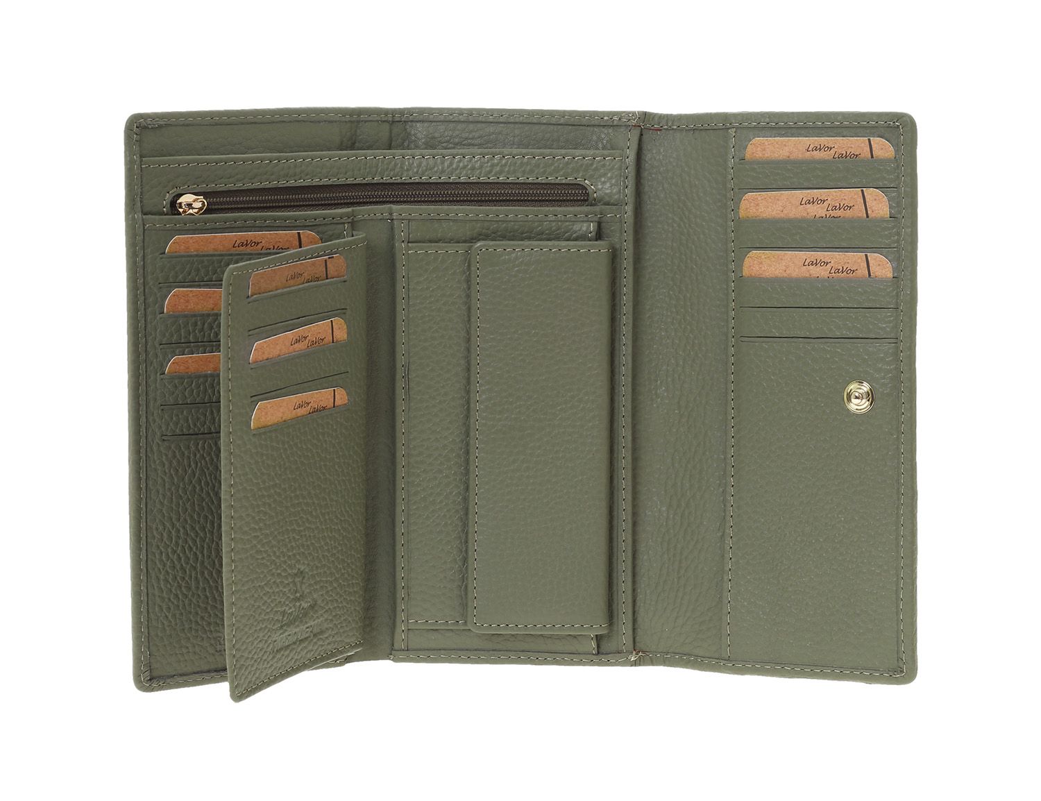 LaVor 1-6164 Γυναικείο Δερμάτινο Πορτοφόλι με Rfid Χακί LaVor 1-6164 Γυναικείο Δερμάτινο Πορτοφόλι με Rfid Χακί