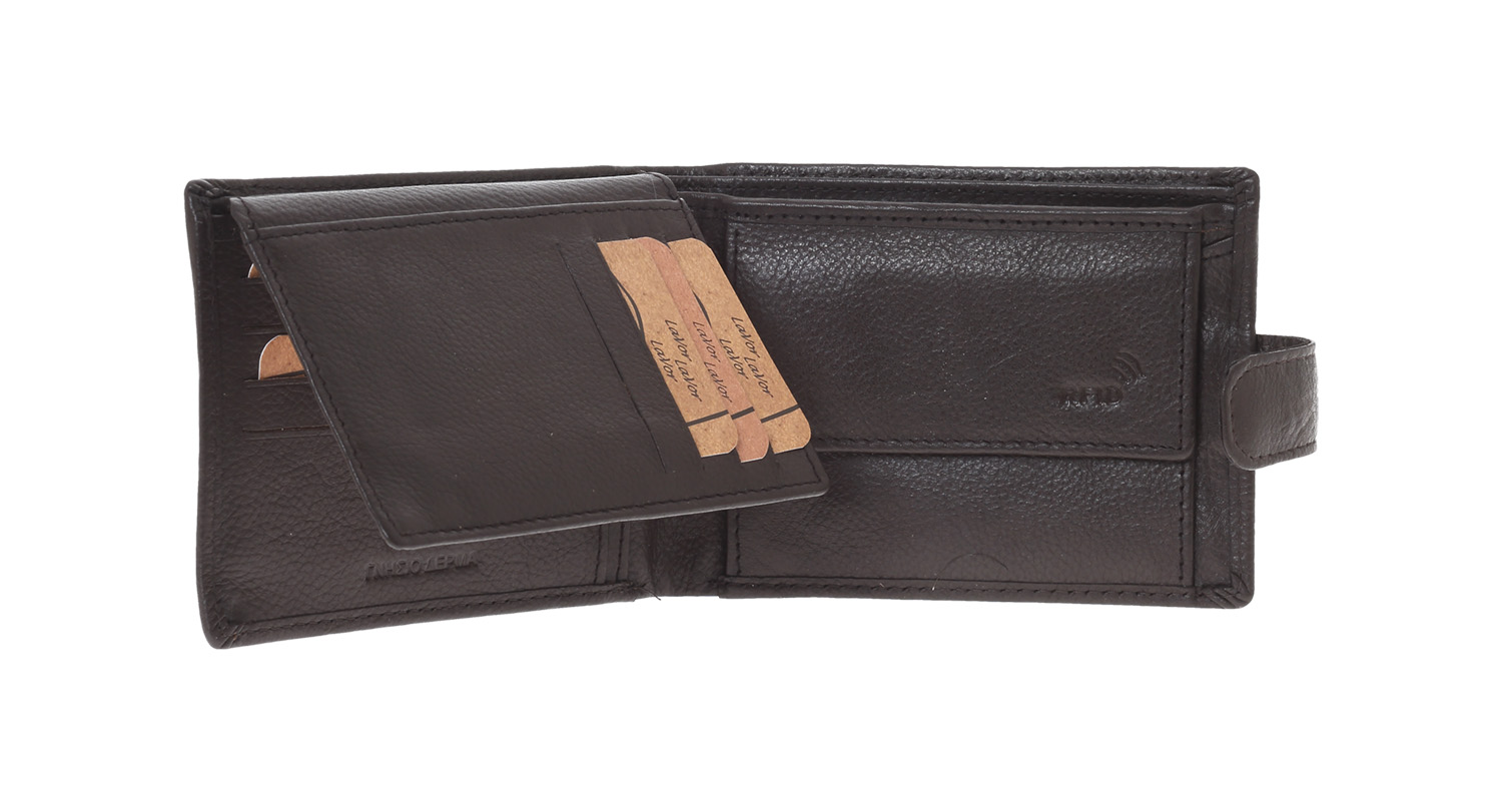 LaVor 1-3835 Ανδρικό Δερμάτινο Πορτοφόλι με RFID Καφε LaVor 1-3835 Ανδρικό Δερμάτινο Πορτοφόλι με RFID Καφε