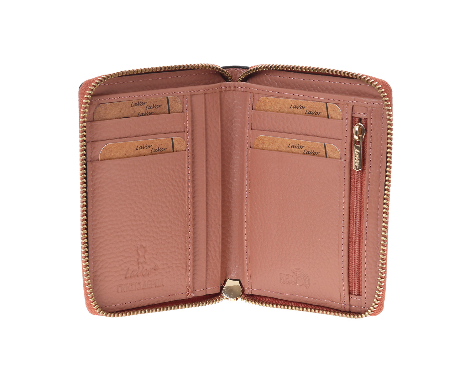 LaVor 1-6167 Γυναικείο Δερμάτινο Πορτοφόλι με Rfid Ροζ