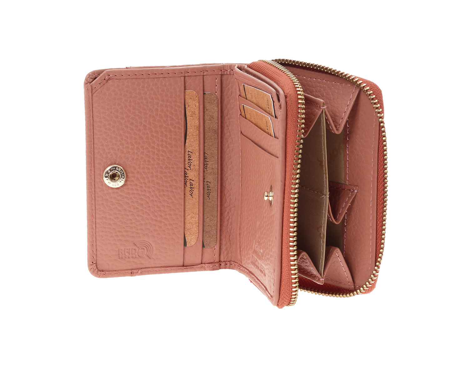LaVor 1-6165 Γυναικείο Δερμάτινο Πορτοφόλι με Rfid Ροζ
