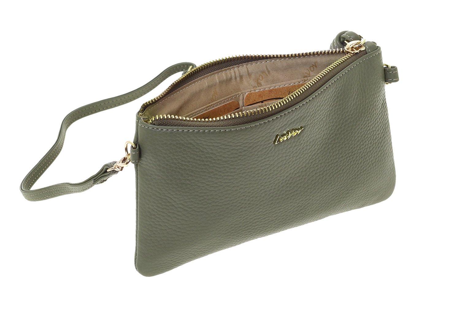 LaVor 1-6033 Γυναικείο Δερμάτινο Τσαντάκι Χακί LaVor 1-6033 Γυναικείο Δερμάτινο Τσαντάκι Χακί
