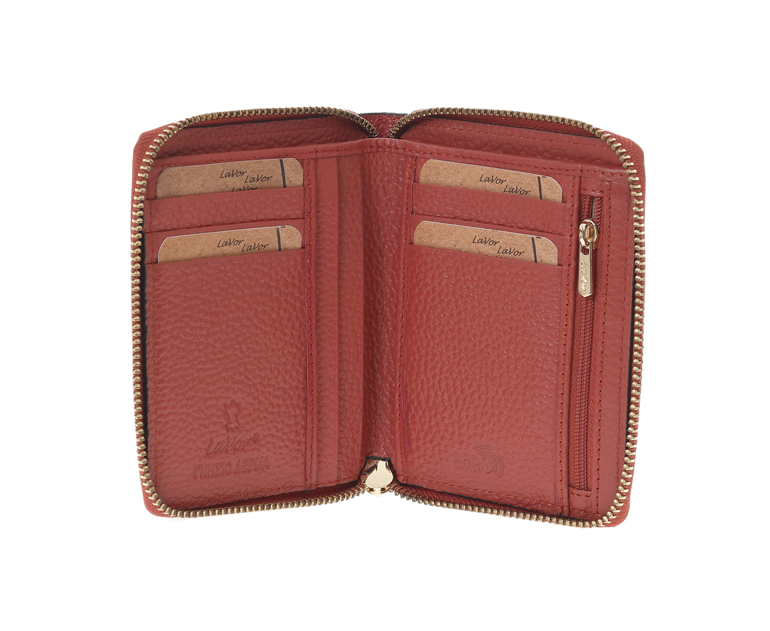 LaVor 1-6167 Γυναικείο Δερμάτινο Πορτοφόλι με Rfid Τερακότα