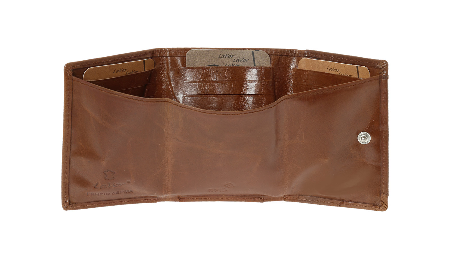 LaVor 1-3824 Ανδρικό Δερμάτινο Πορτοφόλι με RFID Κονιάκ LaVor 1-3824 Ανδρικό Δερμάτινο Πορτοφόλι με RFID Κονιάκ