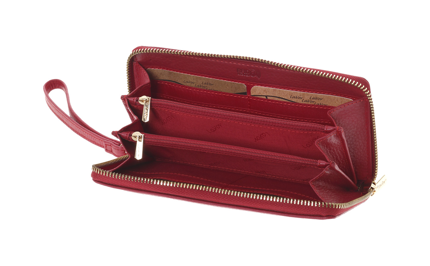 LaVor 1-6160 Γυναικείο Δερμάτινο Πορτοφόλι με Rfid Κόκκινο