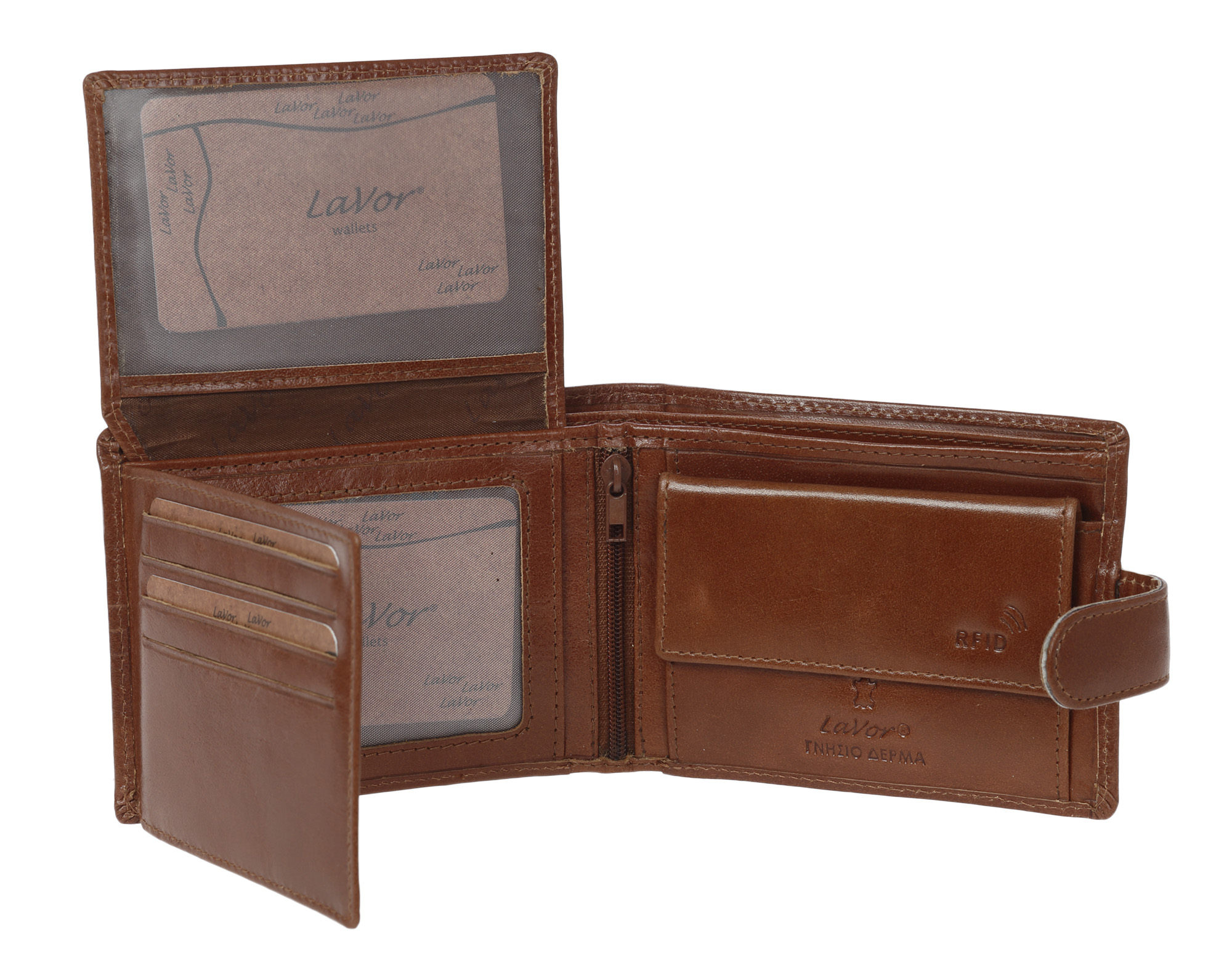 LaVor 1-3653 Ανδρικό Δερμάτινο Πορτοφόλι με RFID Κονιάκ LaVor 1-3653 Ανδρικό Δερμάτινο Πορτοφόλι με RFID Κονιάκ