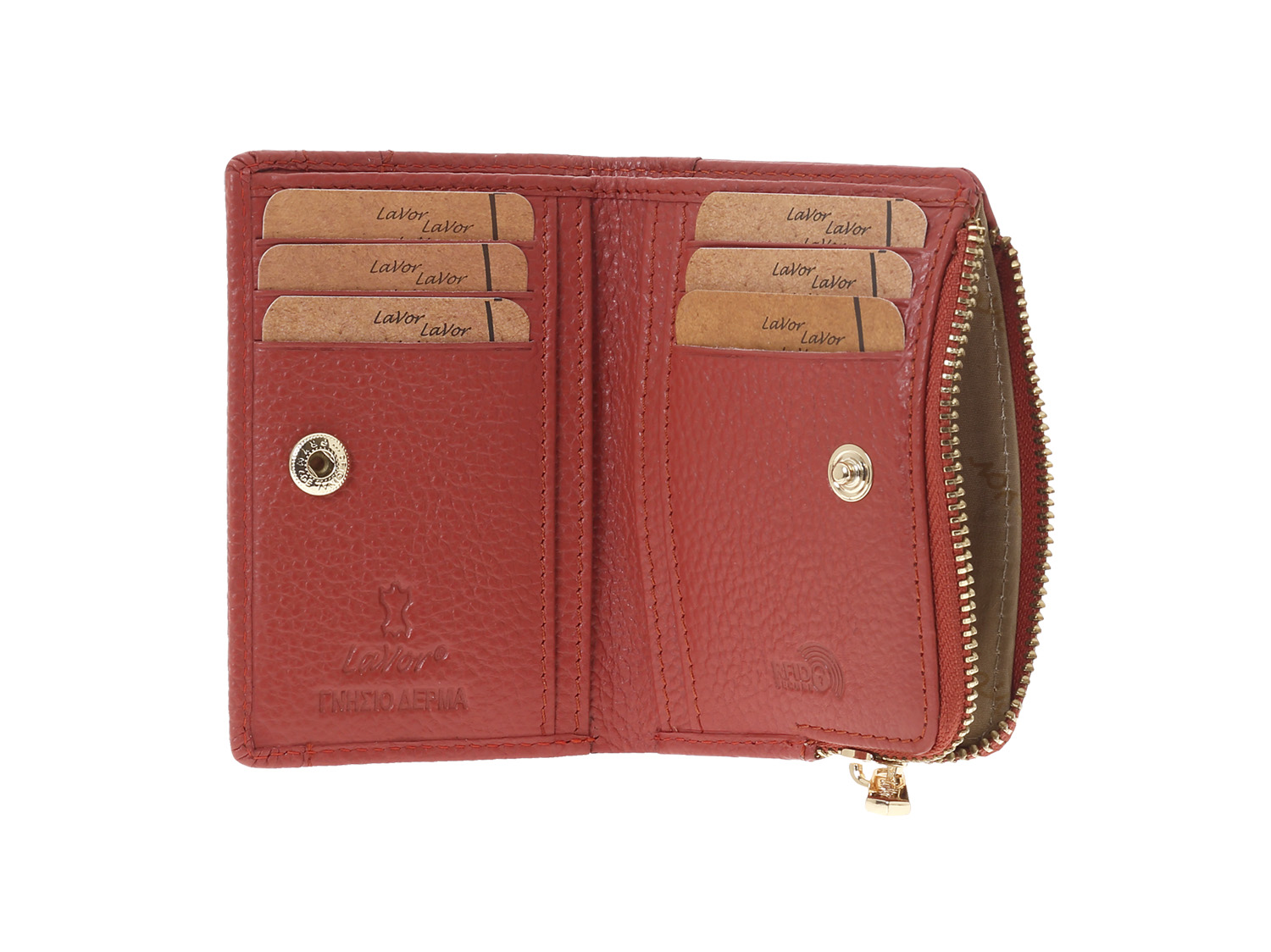 LaVor 1-6097 Γυναικείο Δερμάτινο Πορτοφόλι με Rfid Τερακότα