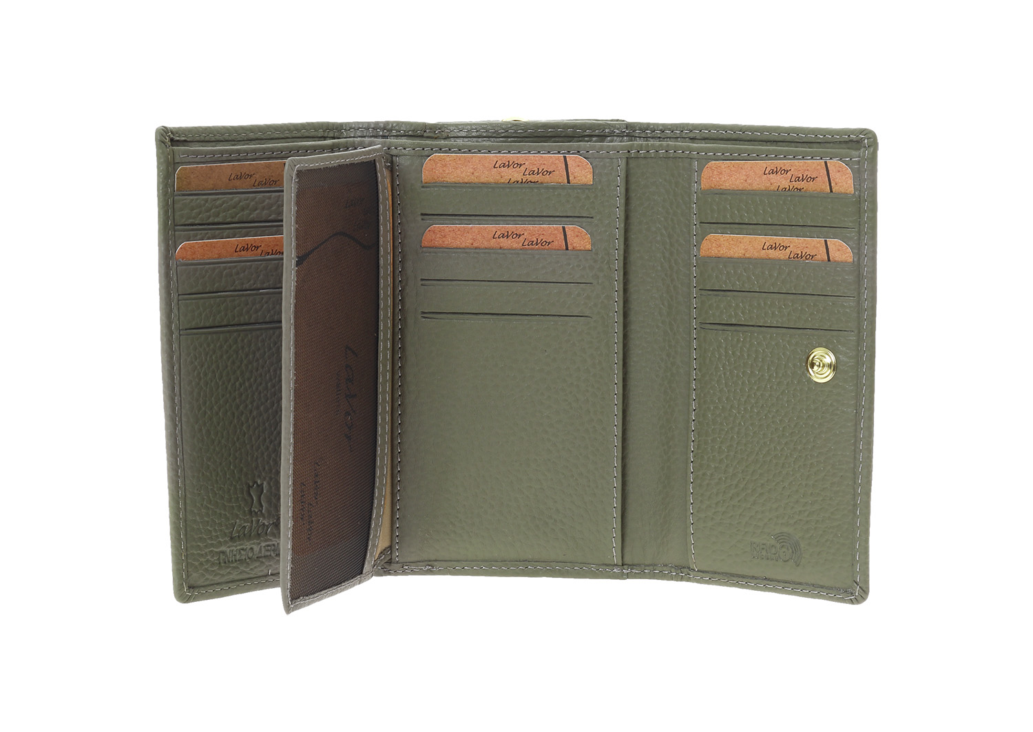 LaVor 1-6156 Γυναικείο Δερμάτινο Πορτοφόλι με Rfid Χακί LaVor 1-6156 Γυναικείο Δερμάτινο Πορτοφόλι με Rfid Χακί