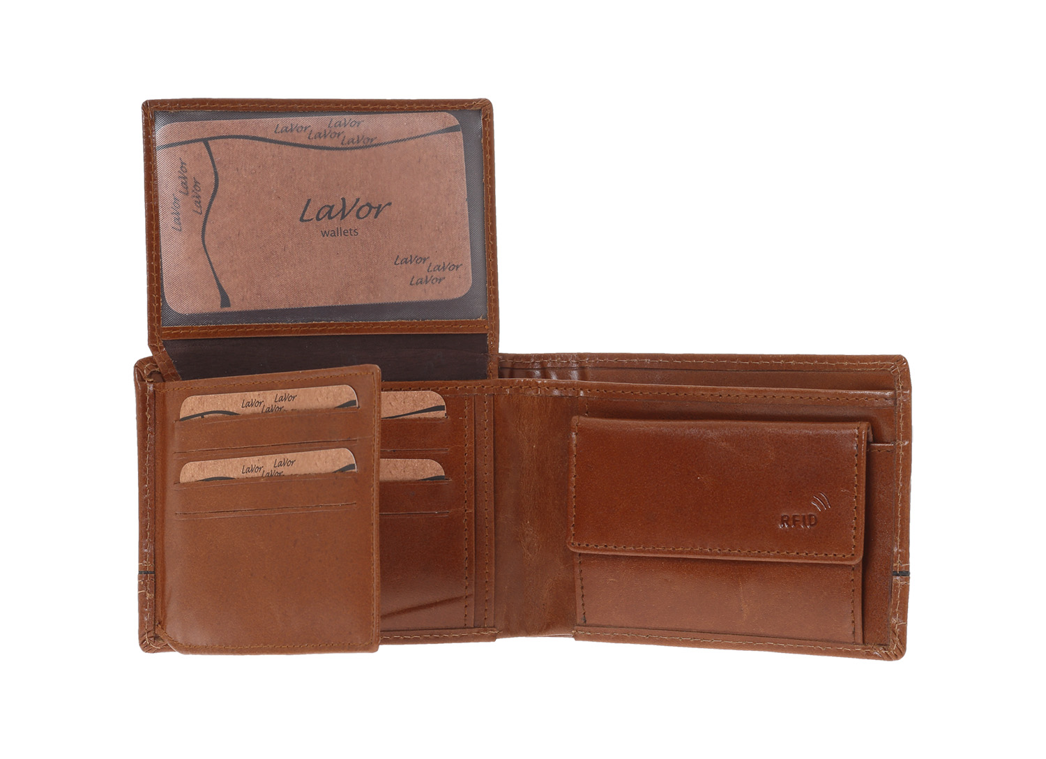 LaVor 1-3834 Ανδρικό Δερμάτινο Πορτοφόλι με RFID Κονιακ LaVor 1-3834 Ανδρικό Δερμάτινο Πορτοφόλι με RFID Κονιακ