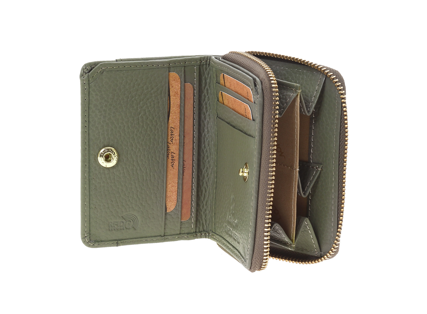 LaVor 1-6165 Γυναικείο Δερμάτινο Πορτοφόλι με Rfid Χακί