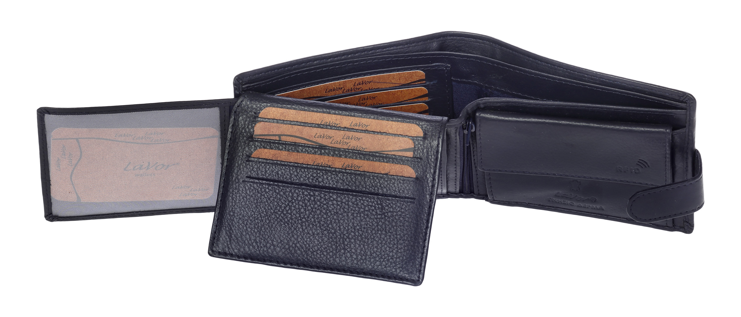 LaVor 1-3653 Ανδρικό Δερμάτινο Πορτοφόλι με RFID Μπλε LaVor 1-3653 Ανδρικό Δερμάτινο Πορτοφόλι με RFID Μπλε
