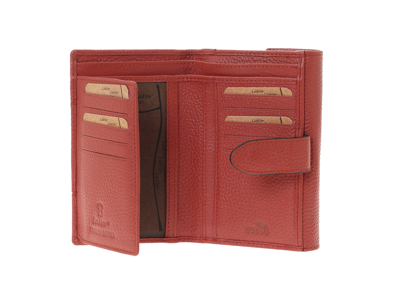 LaVor 1-6161 Γυναικείο Δερμάτινο Πορτοφόλι με Rfid Τερακότα