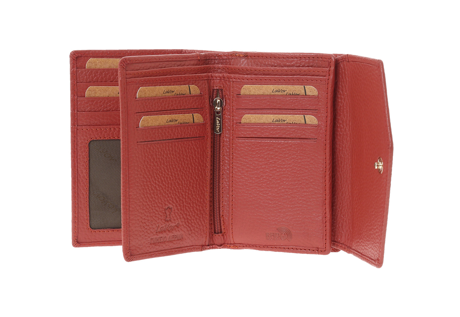LaVor 1-6000 Γυναικείο Δερμάτινο Πορτοφόλι με Rfid Τερακότα