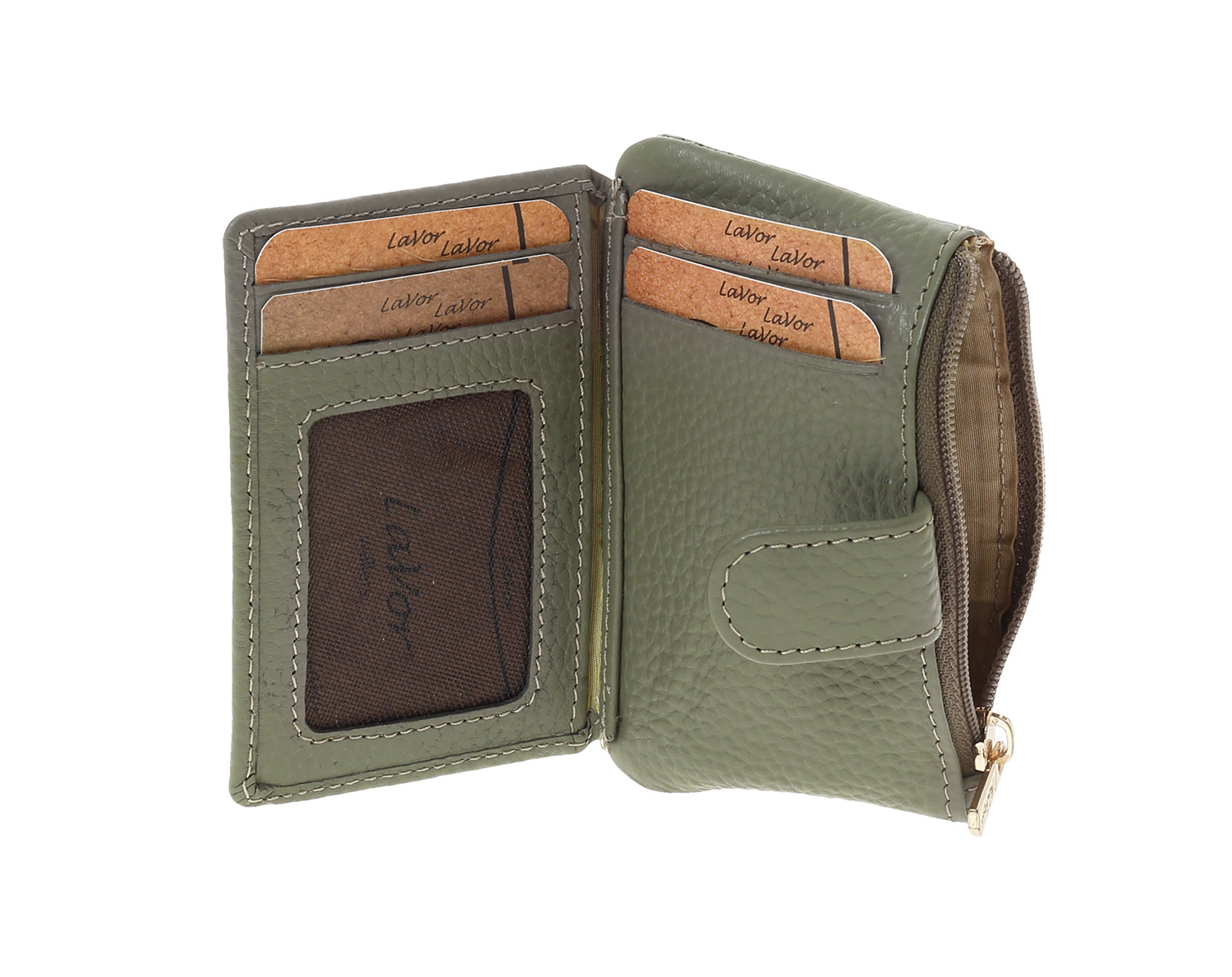 LaVor 1-6169 Γυναικείο Δερμάτινο Πορτοφόλι με Rfid Χακί