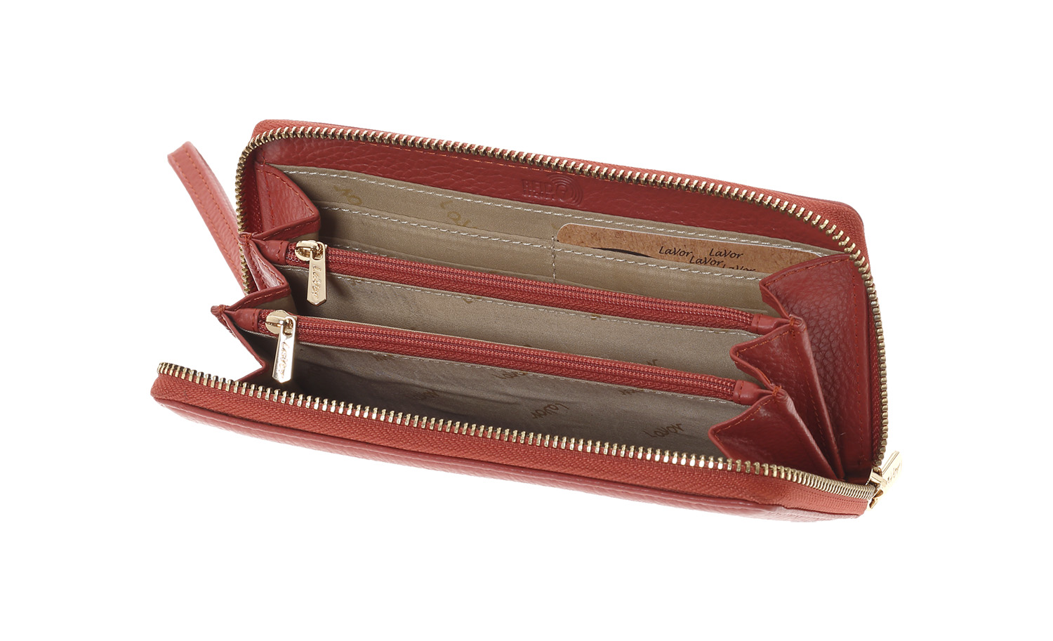 LaVor 1-6160 Γυναικείο Δερμάτινο Πορτοφόλι με Rfid Τερακότα