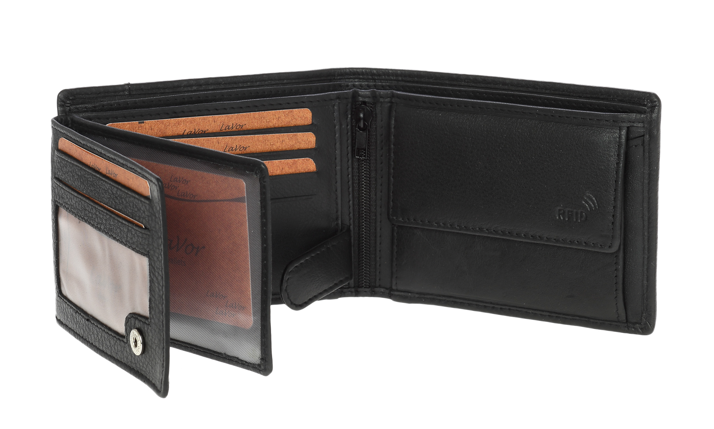 LaVor 1-3702 Ανδρικό Δερμάτινο Πορτοφόλι με RFID Μαύρο LaVor 1-3702 Ανδρικό Δερμάτινο Πορτοφόλι με RFID Μαύρο