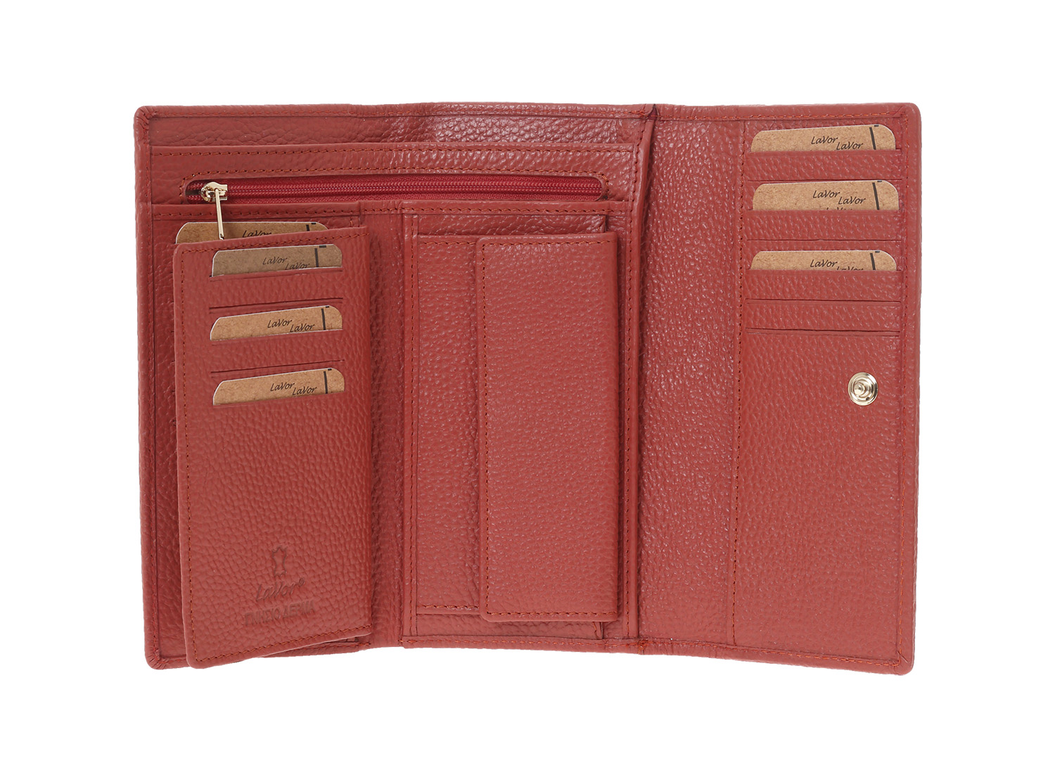 LaVor 1-6164 Γυναικείο Δερμάτινο Πορτοφόλι με Rfid Τερακότα