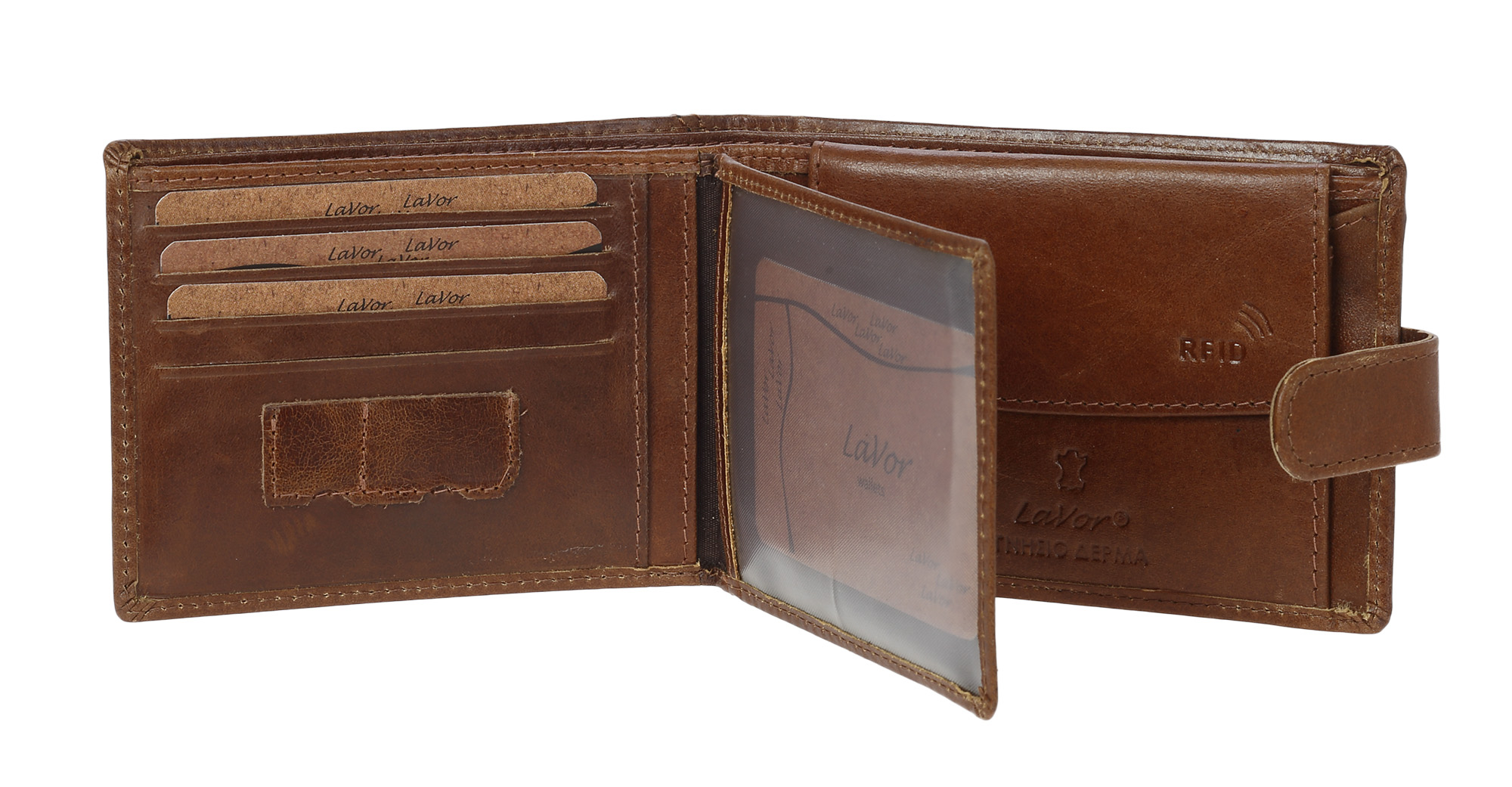 LaVor 1-3420 Ανδρικό Δερμάτινο Πορτοφόλι με RFID Κονιάκ LaVor 1-3420 Ανδρικό Δερμάτινο Πορτοφόλι με RFID Κονιάκ