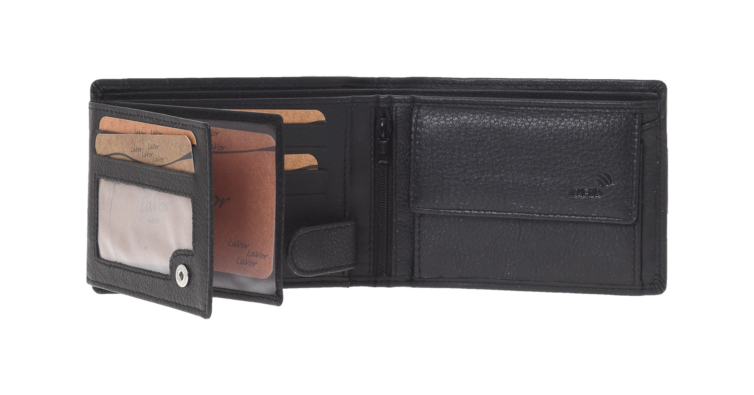 LaVor 1-3838 Ανδρικό Δερμάτινο Πορτοφόλι με RFID Μαυρο LaVor 1-3838 Ανδρικό Δερμάτινο Πορτοφόλι με RFID Μαυρο