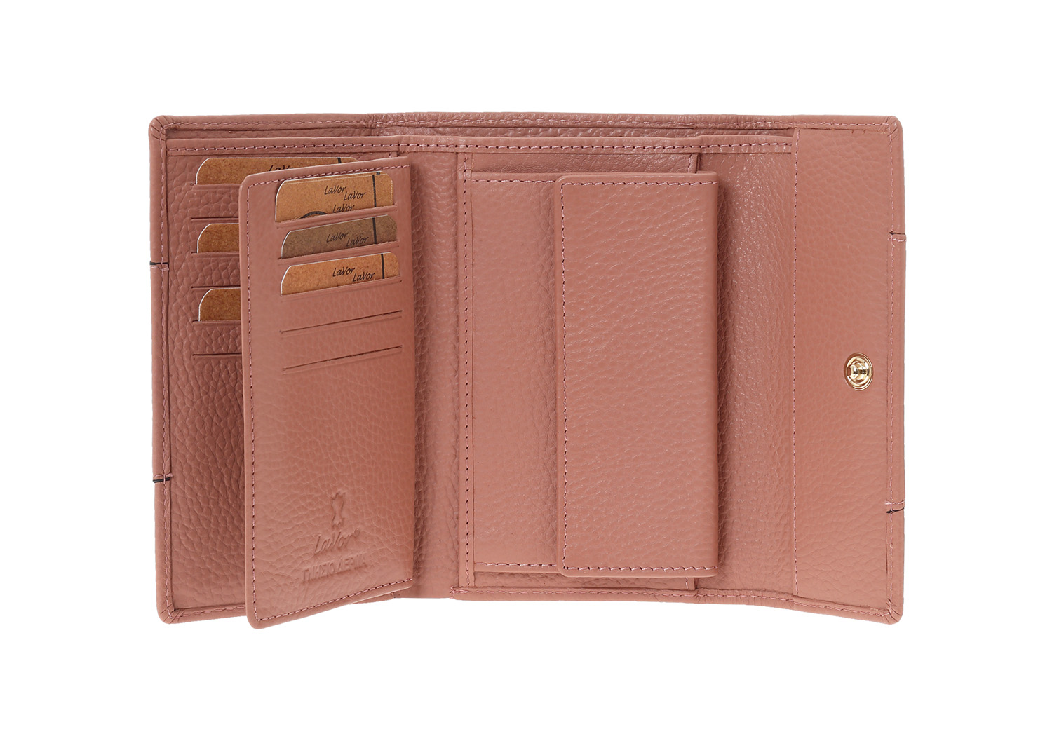 LaVor 1-6071 Γυναικείο Δερμάτινο Πορτοφόλι με Rfid Ροζ