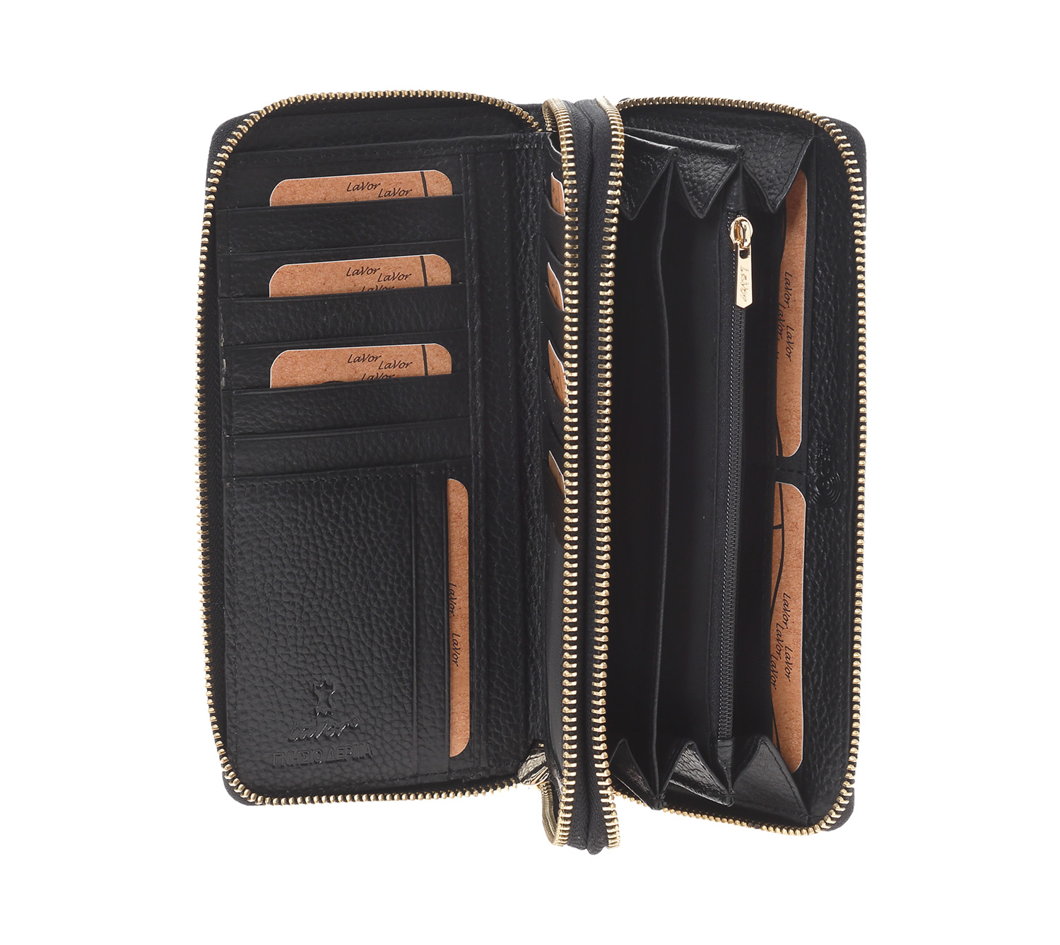 LaVor 1-6159 Γυναικείο Δερμάτινο Πορτοφόλι με Rfid Μαύρο
