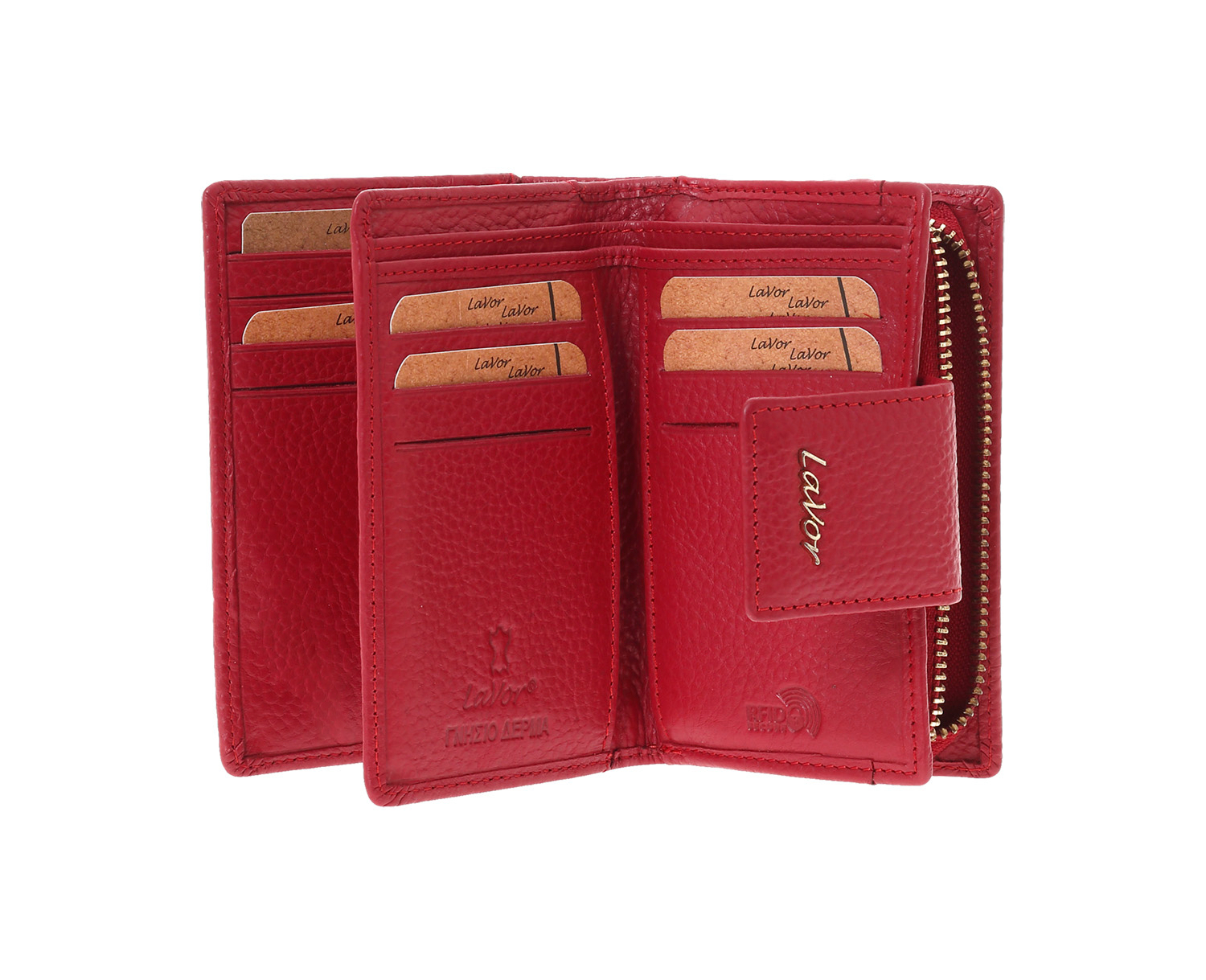 LaVor 1-6163 Γυναικείο Δερμάτινο Πορτοφόλι με Rfid Κόκκινο LaVor 1-6163 Γυναικείο Δερμάτινο Πορτοφόλι με Rfid Κόκκινο