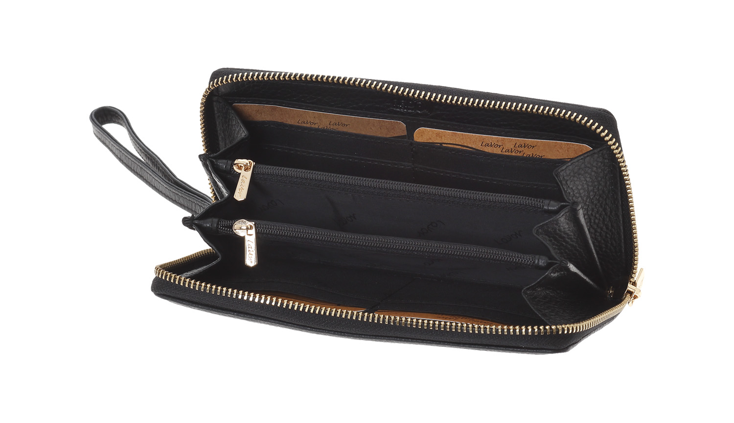 LaVor 1-6160 Γυναικείο Δερμάτινο Πορτοφόλι με Rfid Μαύρο