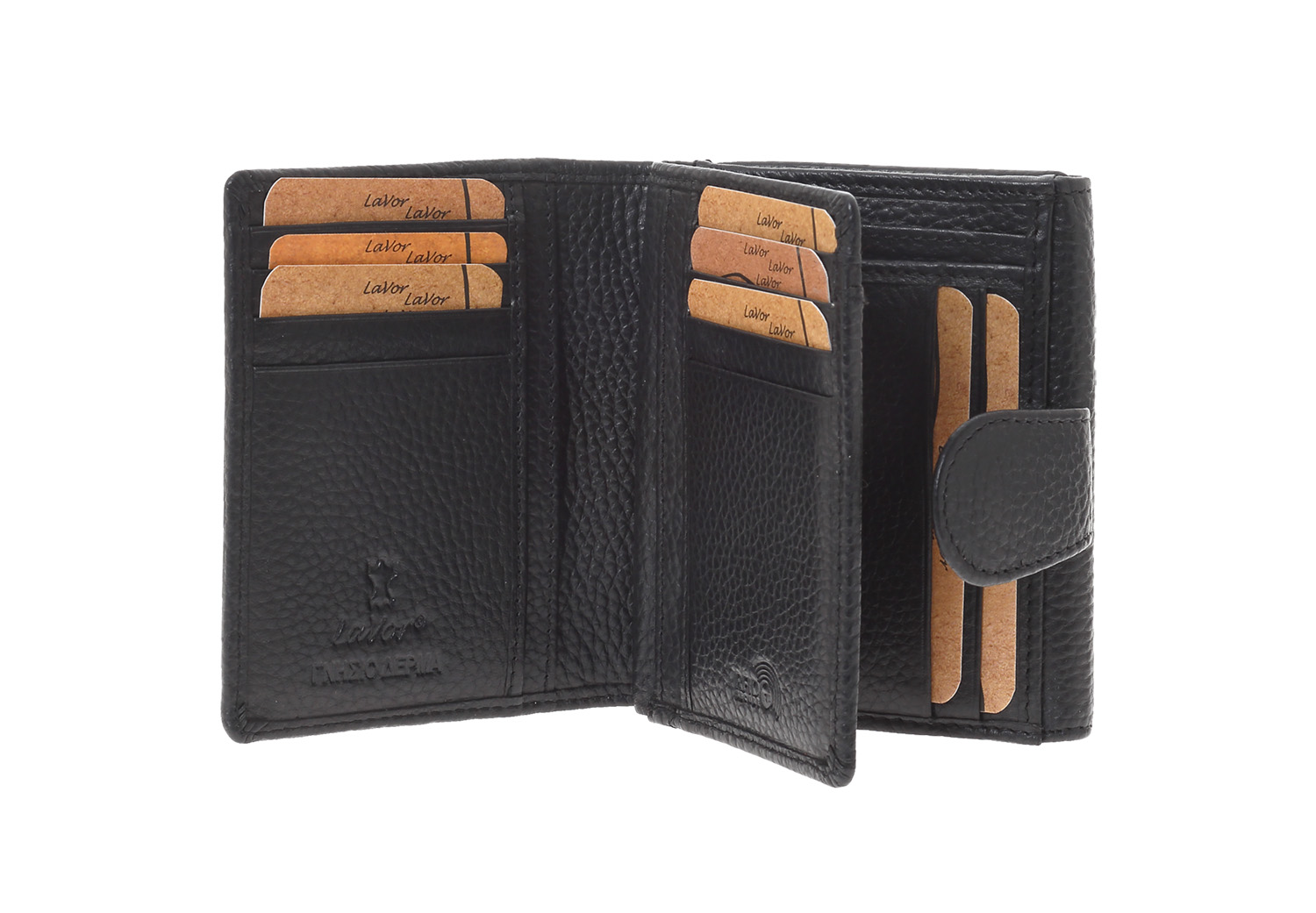 LaVor 1-6162 Γυναικείο Δερμάτινο Πορτοφόλι με Rfid Μαύρο