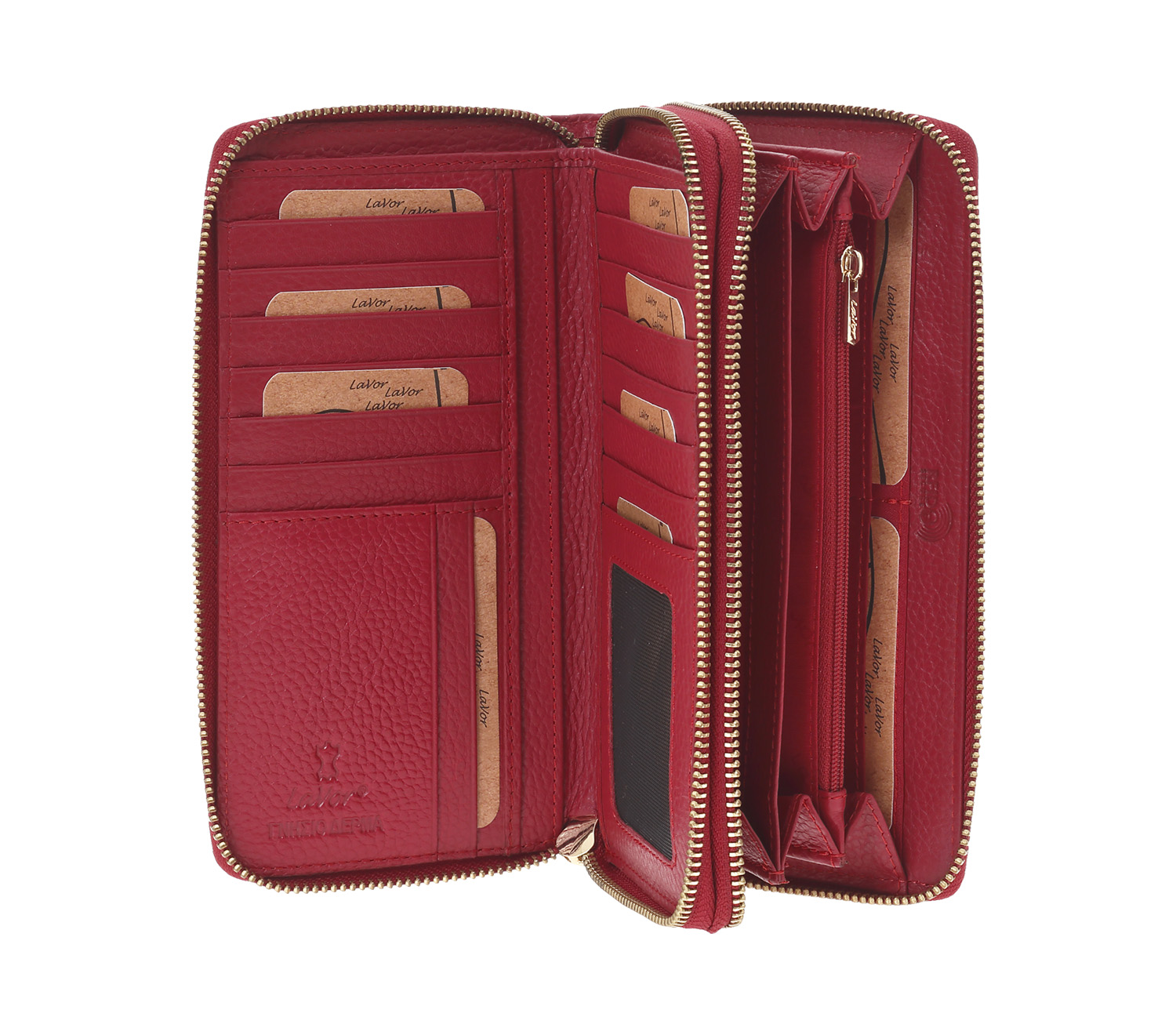 LaVor 1-6159 Γυναικείο Δερμάτινο Πορτοφόλι με Rfid Κόκκινο