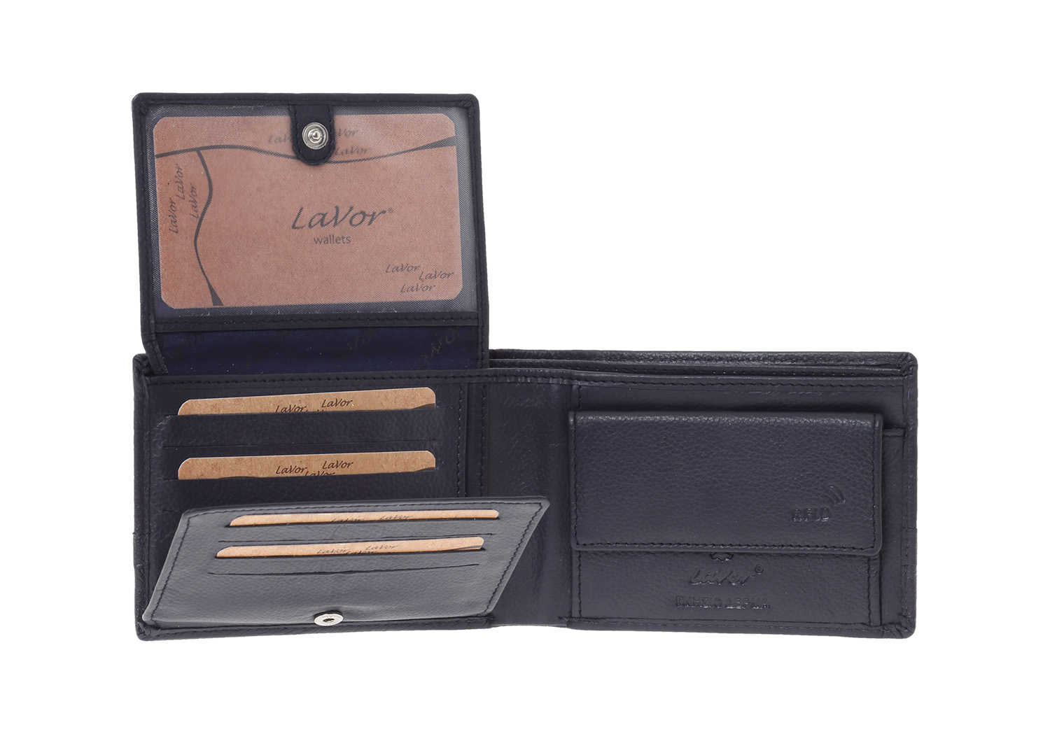 LaVor 1-3833 Ανδρικό Δερμάτινο Πορτοφόλι με RFID Μπλε LaVor 1-3833 Ανδρικό Δερμάτινο Πορτοφόλι με RFID Μπλε