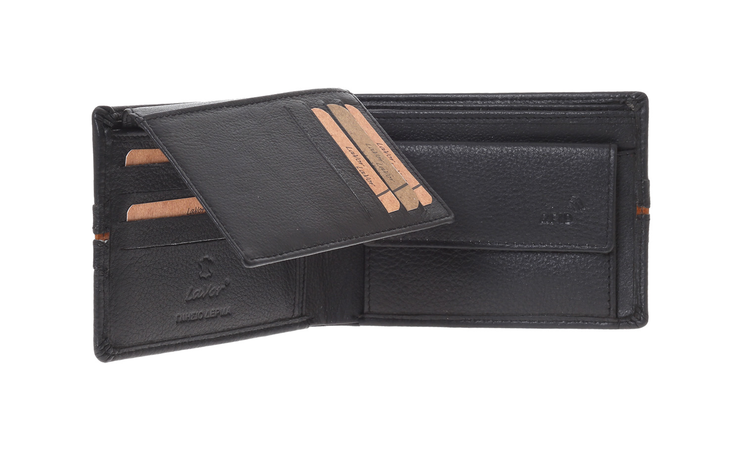 LaVor 1-3836 Ανδρικό Δερμάτινο Πορτοφόλι με RFID Μαυρο