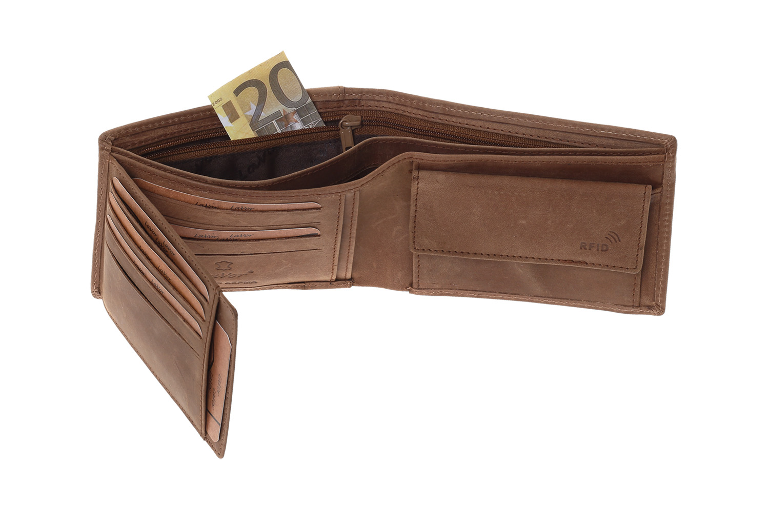 LaVor 1-3832 Ανδρικό Δερμάτινο Πορτοφόλι με RFID Crunch