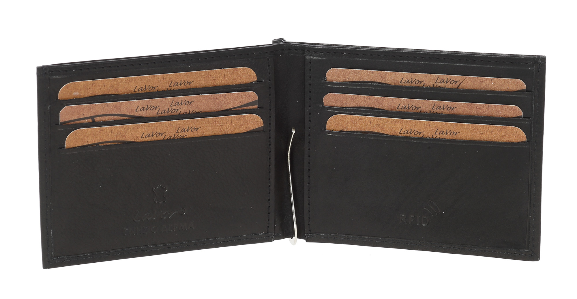 LaVor 1-7409 Ανδρικό Δερμάτινο Πορτοφόλι Μαύρο