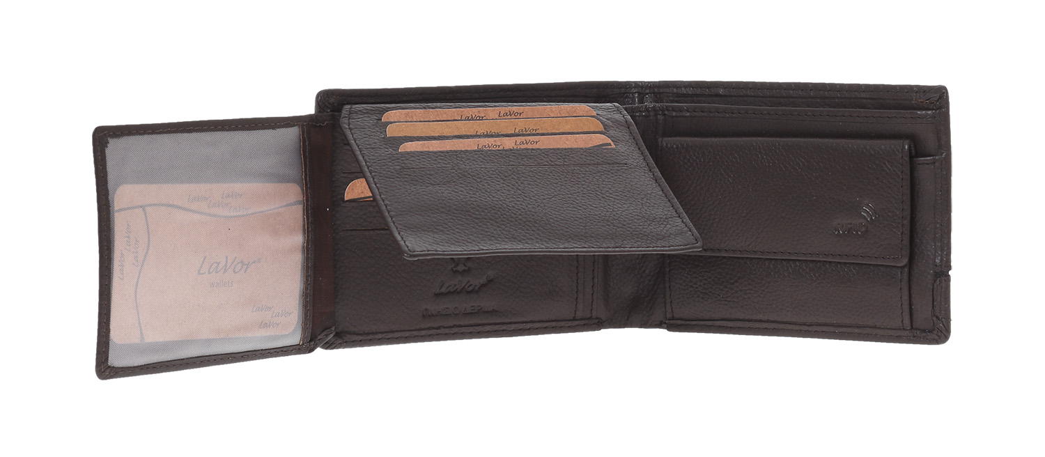 LaVor 1-3834 Ανδρικό Δερμάτινο Πορτοφόλι με RFID Καφε LaVor 1-3834 Ανδρικό Δερμάτινο Πορτοφόλι με RFID Καφε